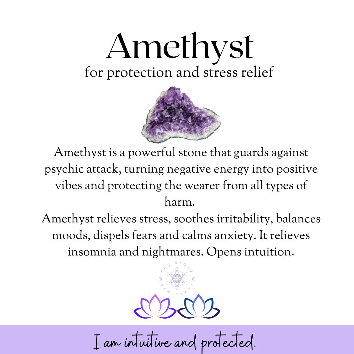 Triple Protection Bracelet Set – 8mm Tiger’s Eye, Obsidian, Amethyst, Apatite, Rose Quartz & Hematite | Unisex Healing Gift Crystal Jewelry Emotional Balance