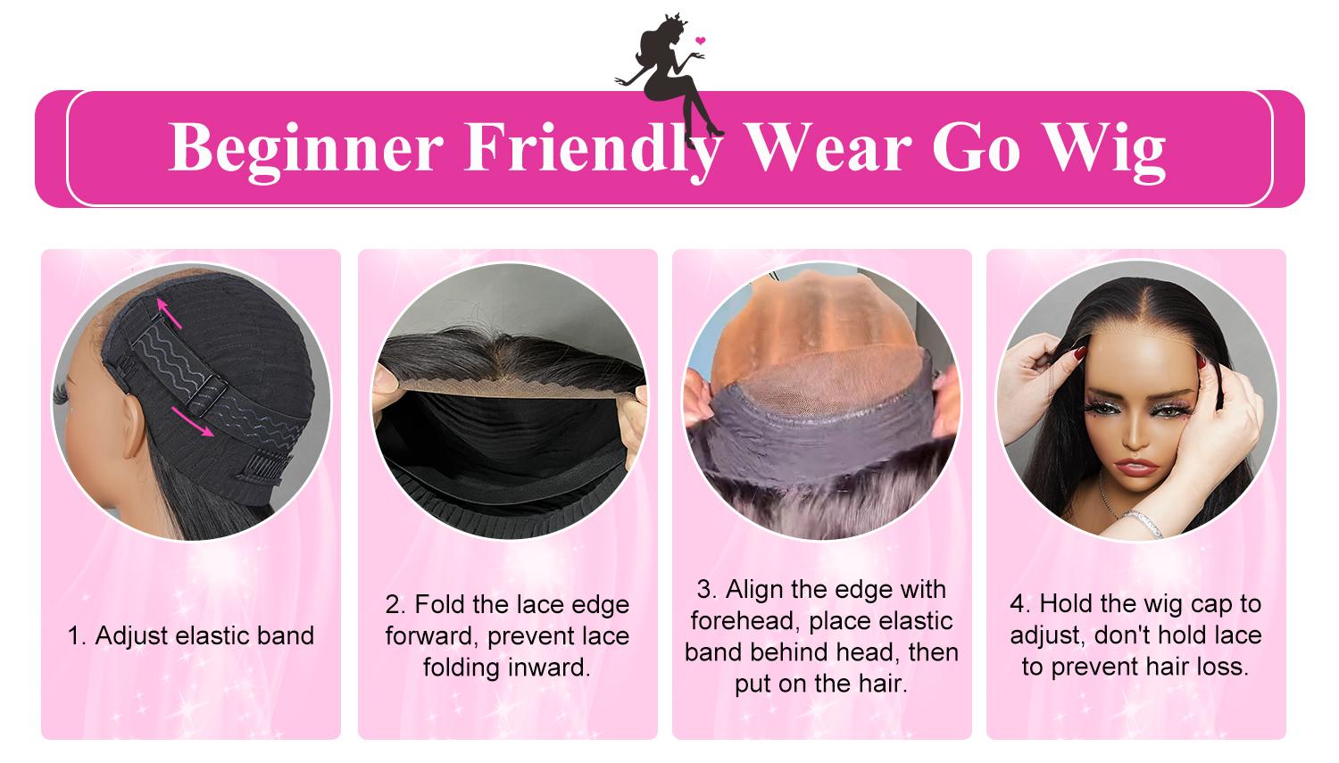 [New In] BGMgirl Blowout Short Bob Straight 7x5 Lace Wear Go Wig Pre-Bleached Tiny Knots Pre-Styled C Part Design Glueless Human Hair Wig Fashion Look eve valentines day gift