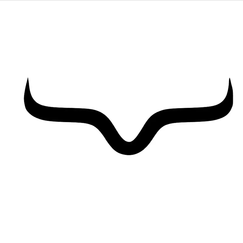 10-in Durable Longhorn Vinyl Decal Sticker for Motorcycle, Automotive Exterior Decor