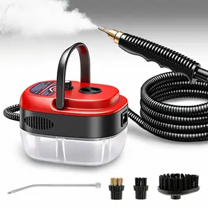 2500W handheld steam cleaner, high-temperature and high-pressure steam cleaner with Multi-Surface Application, portable car Cleaner with Brush Heads , suitable for kitchen grease, car detailing, and bathroom furniture cleaning
