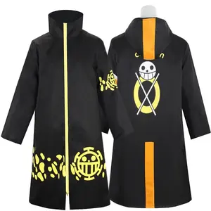 Trafalgar Law Cosplay Cloak – One Piece Black Windbreaker Coat