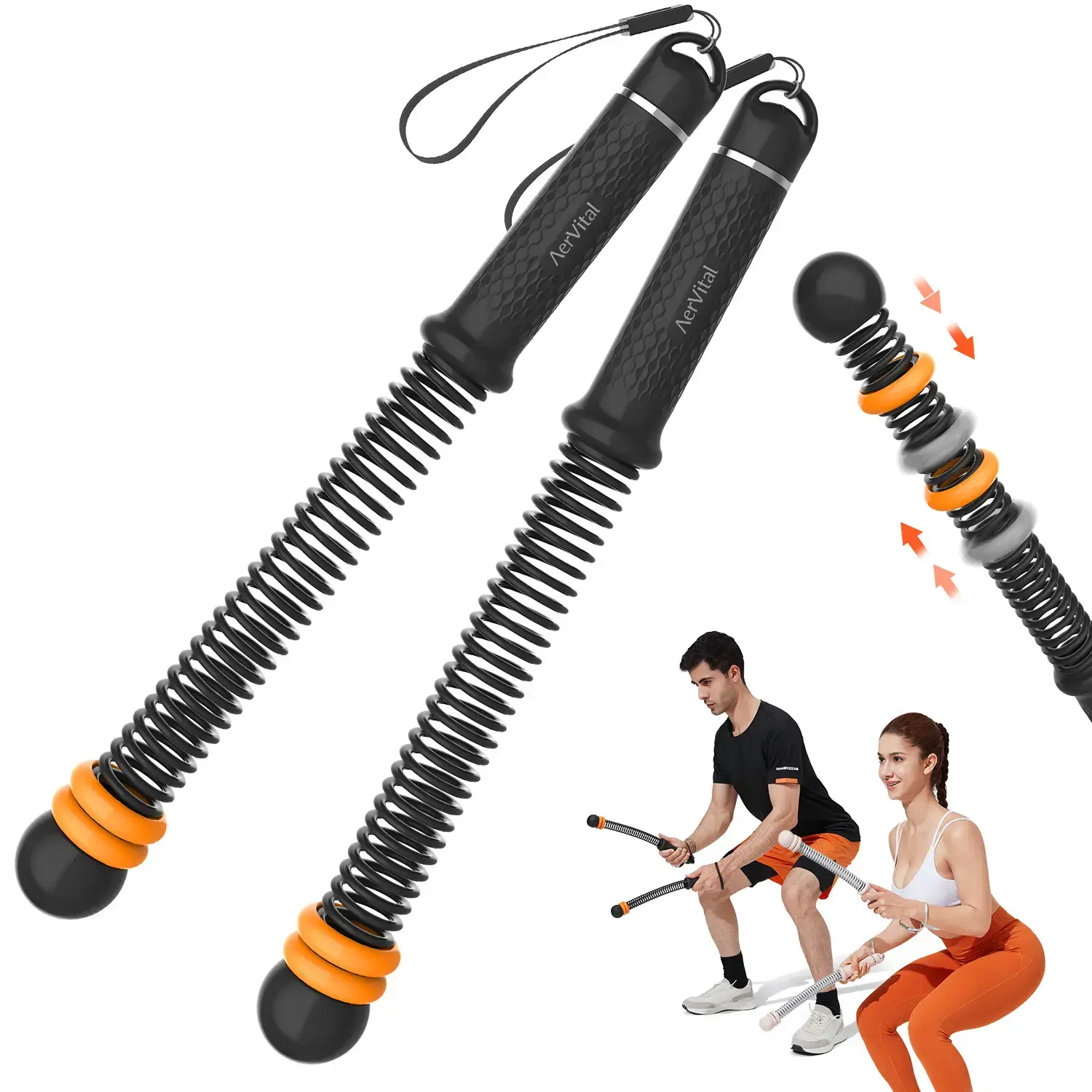 Portable Cordless Battle Rope with Adjustable Resistance & Non-Slip Handles, Home Gym Workout Equipment for Men Women, Efficient Full-Body Training Gear Ideal for Fitness Lovers & Holiday Gifts rope fitness equipment train festival heavy