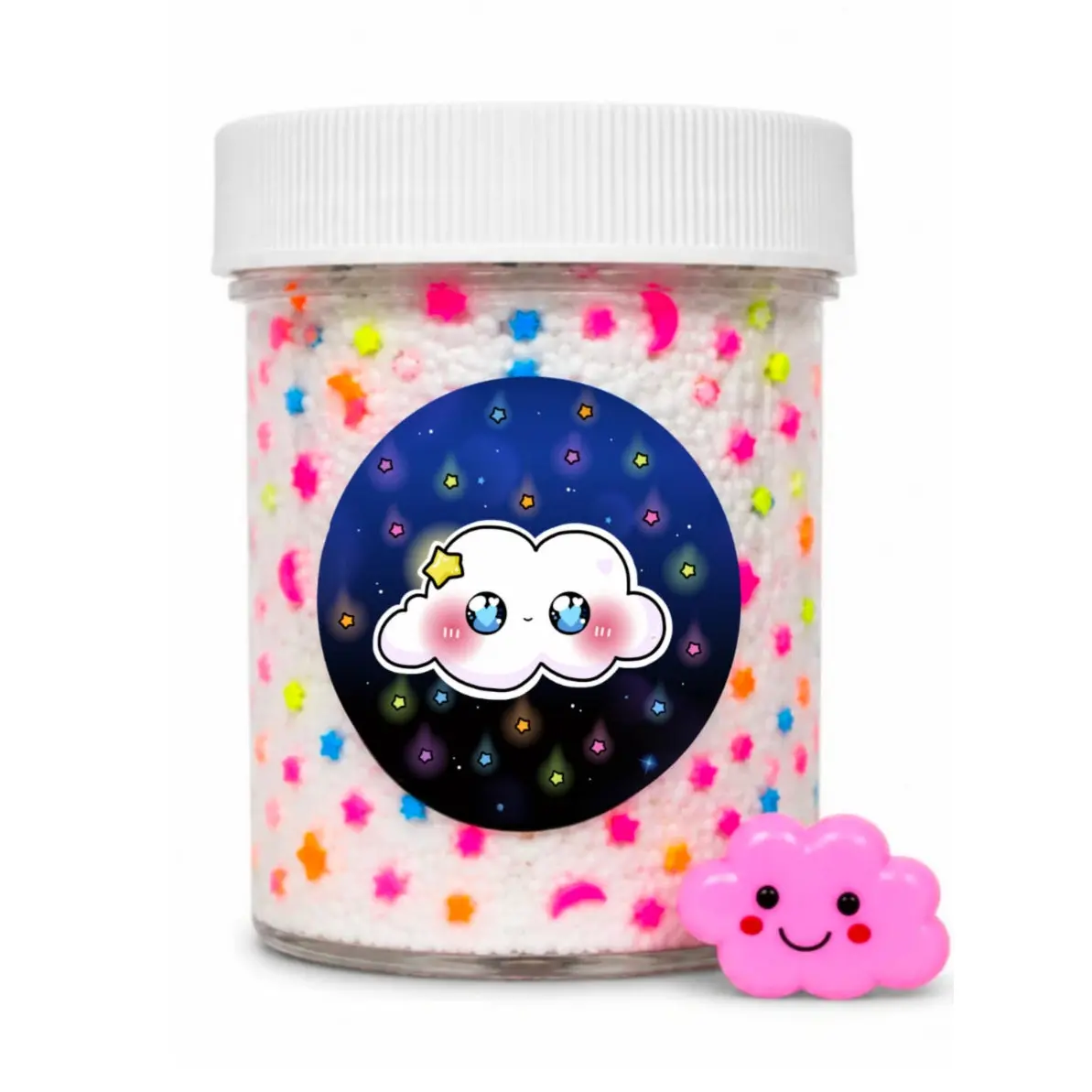Falling Stars Fluffy Cloud Slime with Charm, Sensory Toy for Play Purposes to Boost Satisfaction