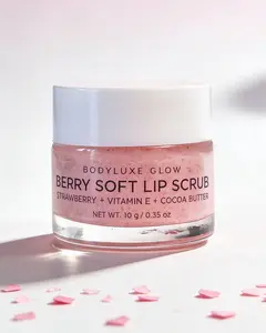 Berry Soft Lip Scrub (12 ml) – All Natural Strawberry Sugar Exfoliator with Cocoa Butter & Vitamin E