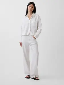 Gap Women's Linen-Cotton Wide-Leg Pants