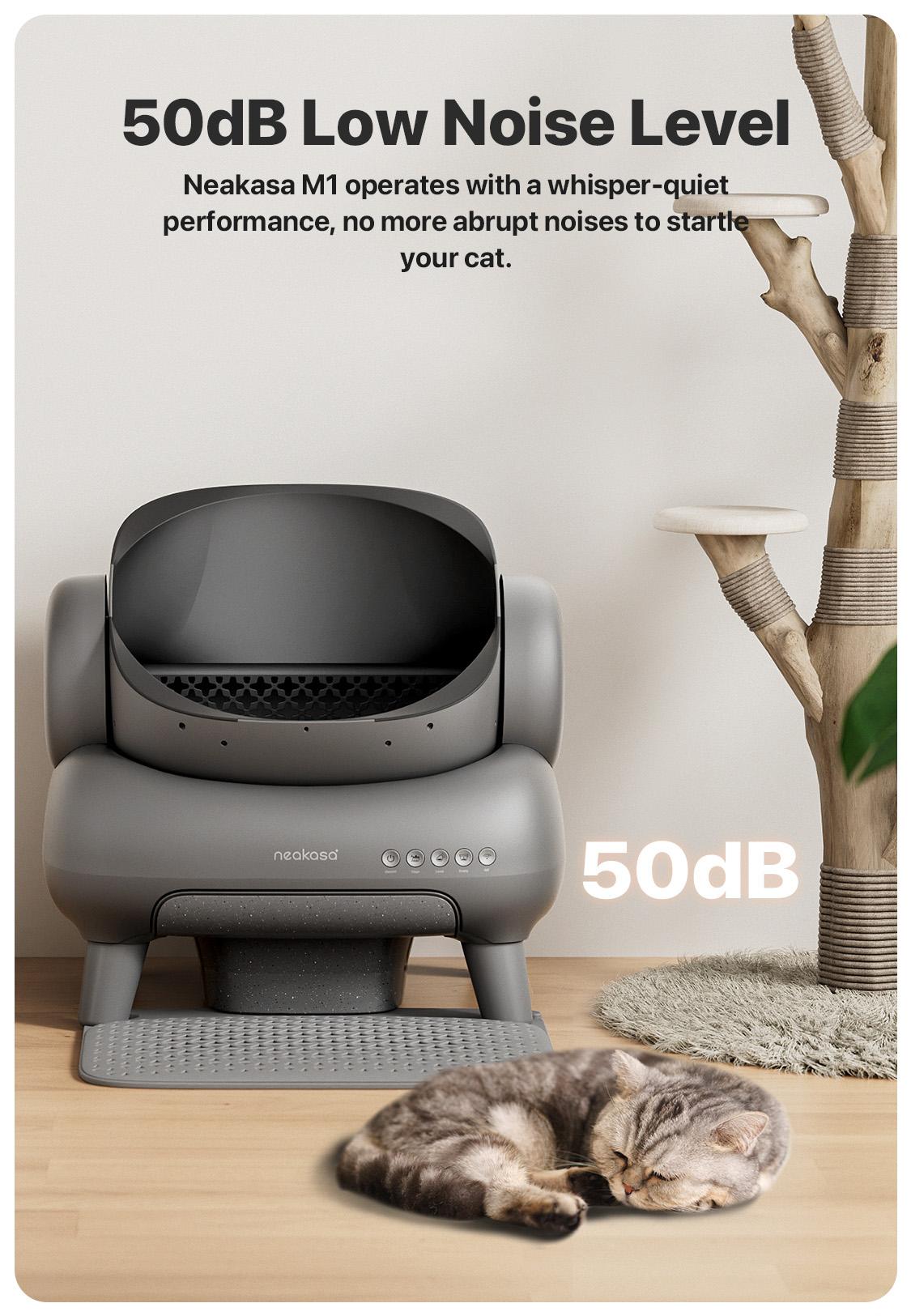 Neakasa M1 Open-top Self-cleaning Cat Litter Box with APP Control, Odor-Free Waste Disposal Includes Trash Bags, Great for cats up to 33 lbs