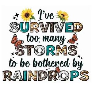 "I've Survived Too Many Storms" Magnetic Refrigerator Decor Magnet, 2x2 Size, Home Supplies Gift