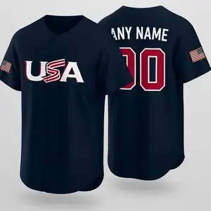 Custom USA Baseball Jersey – Personalized Name & Number Patriotic Fan Shirt