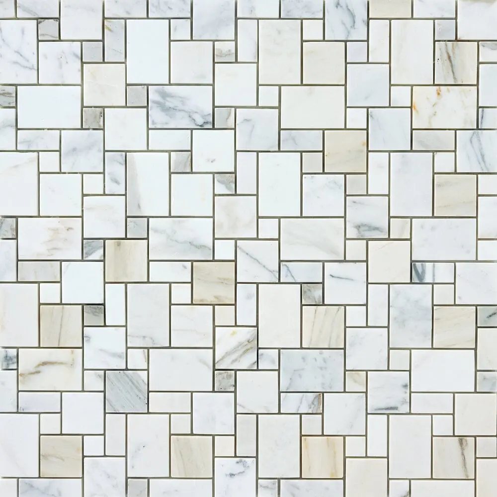 Calacatta Gold Opus Pattern 12x12 Polished/Honed Marble Mosaic Tile