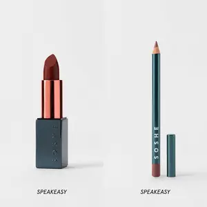 SOSHE Beauty Hydrating Lip Duo – Soft Glide Lip Liner + Ceramide Refillable Lip Silk for Defined, Nourished Lips