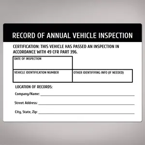 Avery Annual Vehicle Inspection Stickers, Waterproof, UV Resistant, Preprinted, Handwrite Only, 5" x 3.5", 40 Stickers