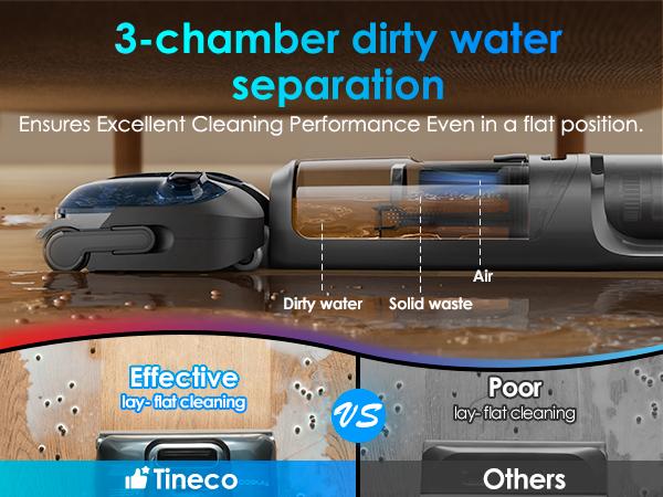Tineco Floor ONE S7 Stretch Ultra Cordless Wet Dry Vacuum Cleaner, 180°Lay-Flat Anti-Tangle Design, 50 Minutes Runtime, 185℉ Flashdry Self-Cleaning, Dual-Sided Edge Cleaning Floor Cleaner
