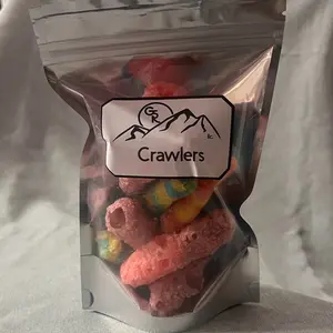 Crawlers Freeze Dried Sour Gummy Worms - Sweet Snack