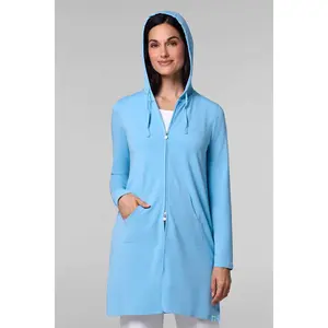 Women's Cabana Long Zip-Up Hoodie | Arctic Blue