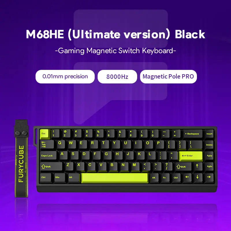 M68 HE Black with Fluorescent Green
