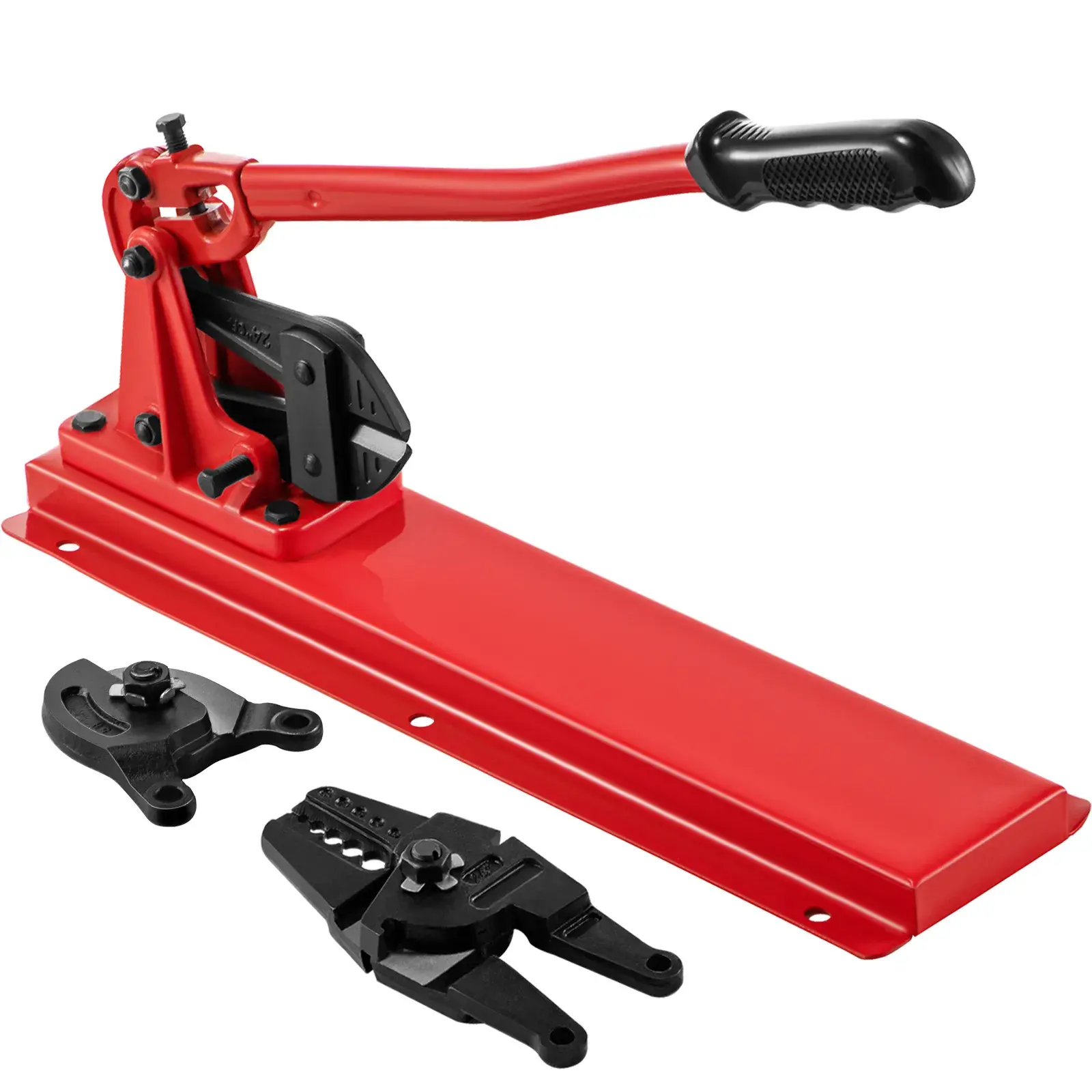 24" Heavy-Duty Bench Swager Tool – Alloy Steel Wire Rope Crimper w/ Bolt Cutter Head, 1/16"-3/16" Aluminum/Copper Sleeve Crimping, 1/2" Wire Rope Ferrules Compression
