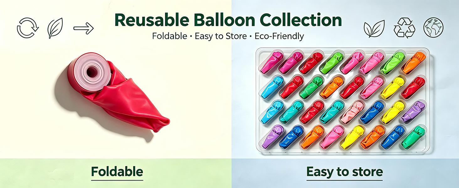 Self-Sealing Round Latex Balloons Various Colors Pack - 32 Pcs 12 Inch Multi-Use Reusable Decor Balloons for Party, Gender Reveal Ball Drop, Indoor-Outdoor Room Decorating Home & Festive Supplies