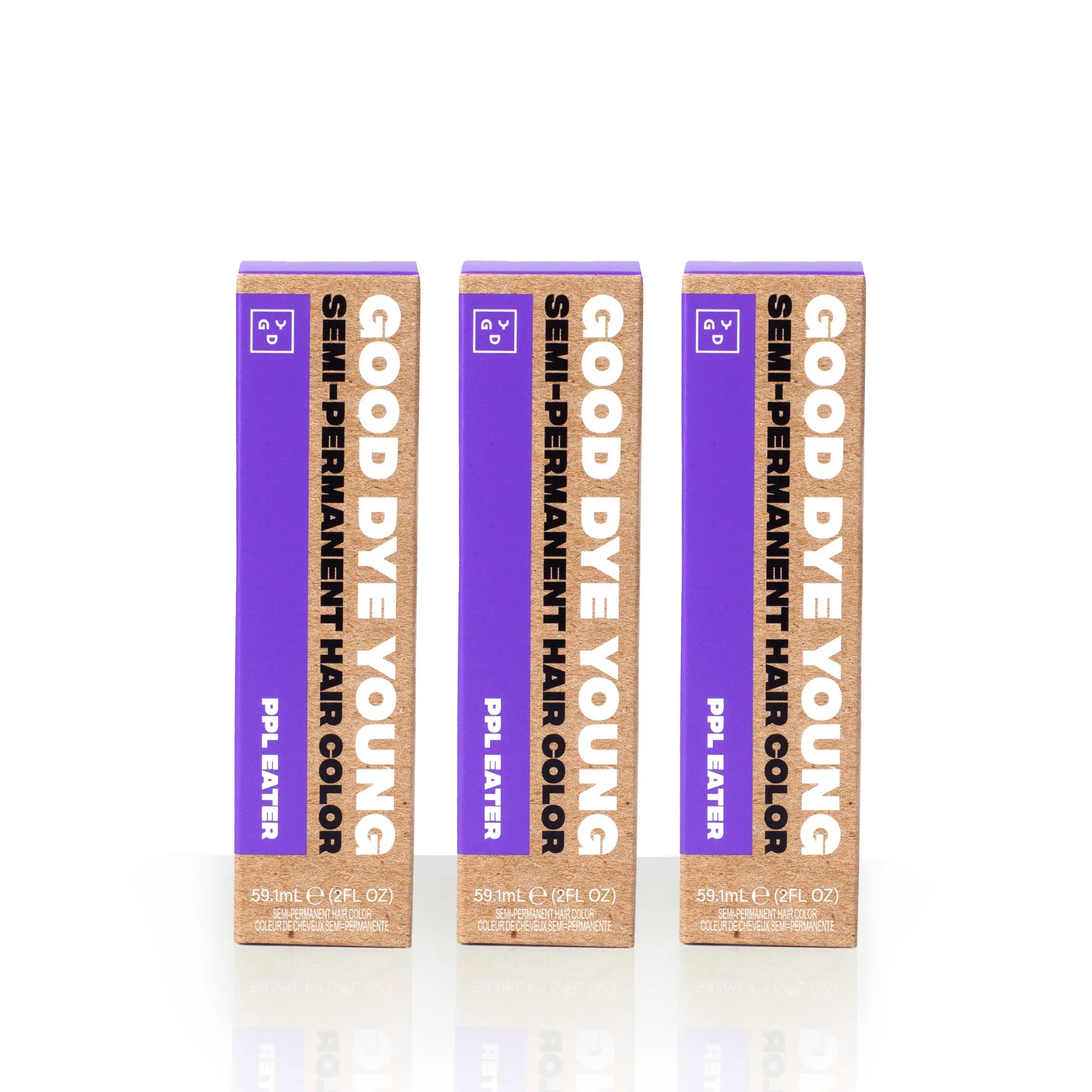 Purple Semi-Permanent Hair Dye Bundle – Good Dye Young PPL Eater Mini Streaks & Strands Trio | 3×2oz, Vegan, Cruelty-Free | 16–24+ Washes