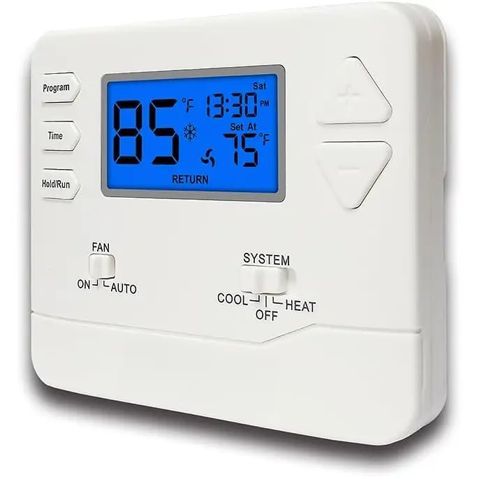 Programmable Thermostat for Home, 5-1-1 Day Programmable,Multi-Stage,2 Heat/2 Cool,Digital Energy-Saving Thermostat,Advanced Thermostat for Enhanced Home HVAC Systems,Blue Backlight