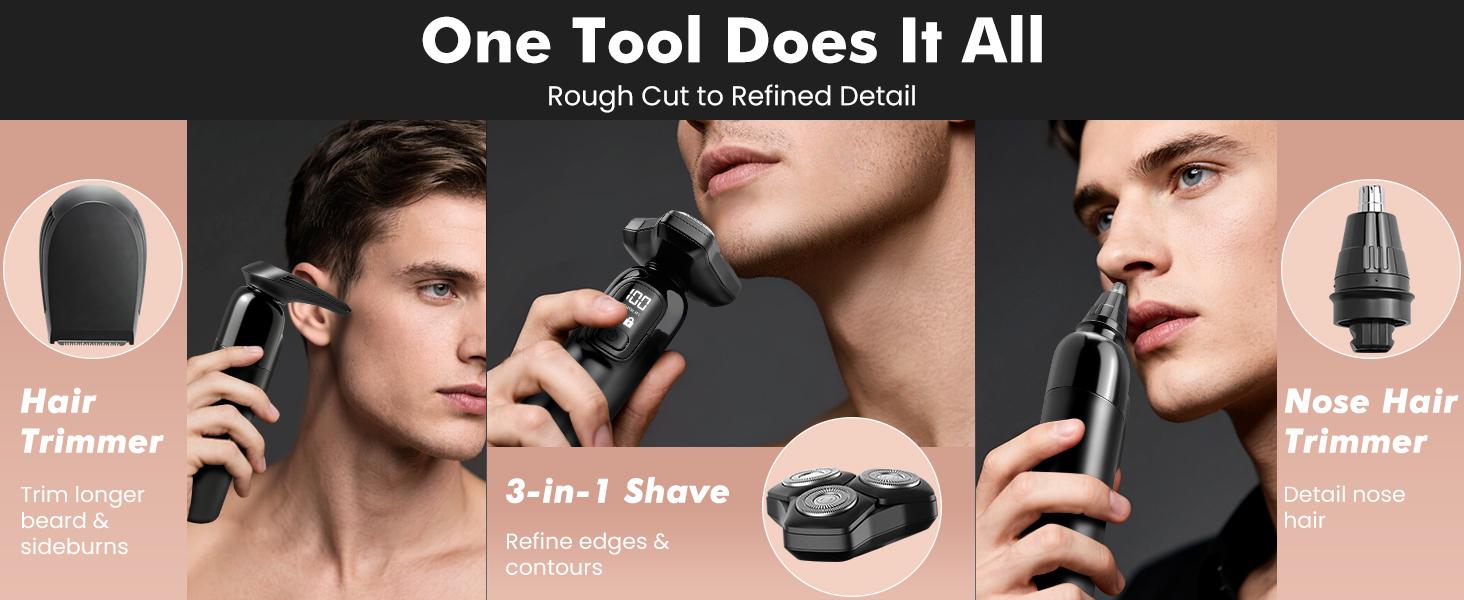 Akunbem 3-in-1 Electric Razor for Men – Waterproof Cordless Shaver for Beard, Bald Head & Groin Grooming& Body Trimmer,men shaver,Gift for Men,All-in-one device, saves both time and money Akunbem 3-in-1 Electric Razor for Men – Waterproof Cordless Shaver for Beard, Bald Head & Groin Grooming& Body Trimmer,men shaver,Gift for Men,All-in-one device, saves both time and money