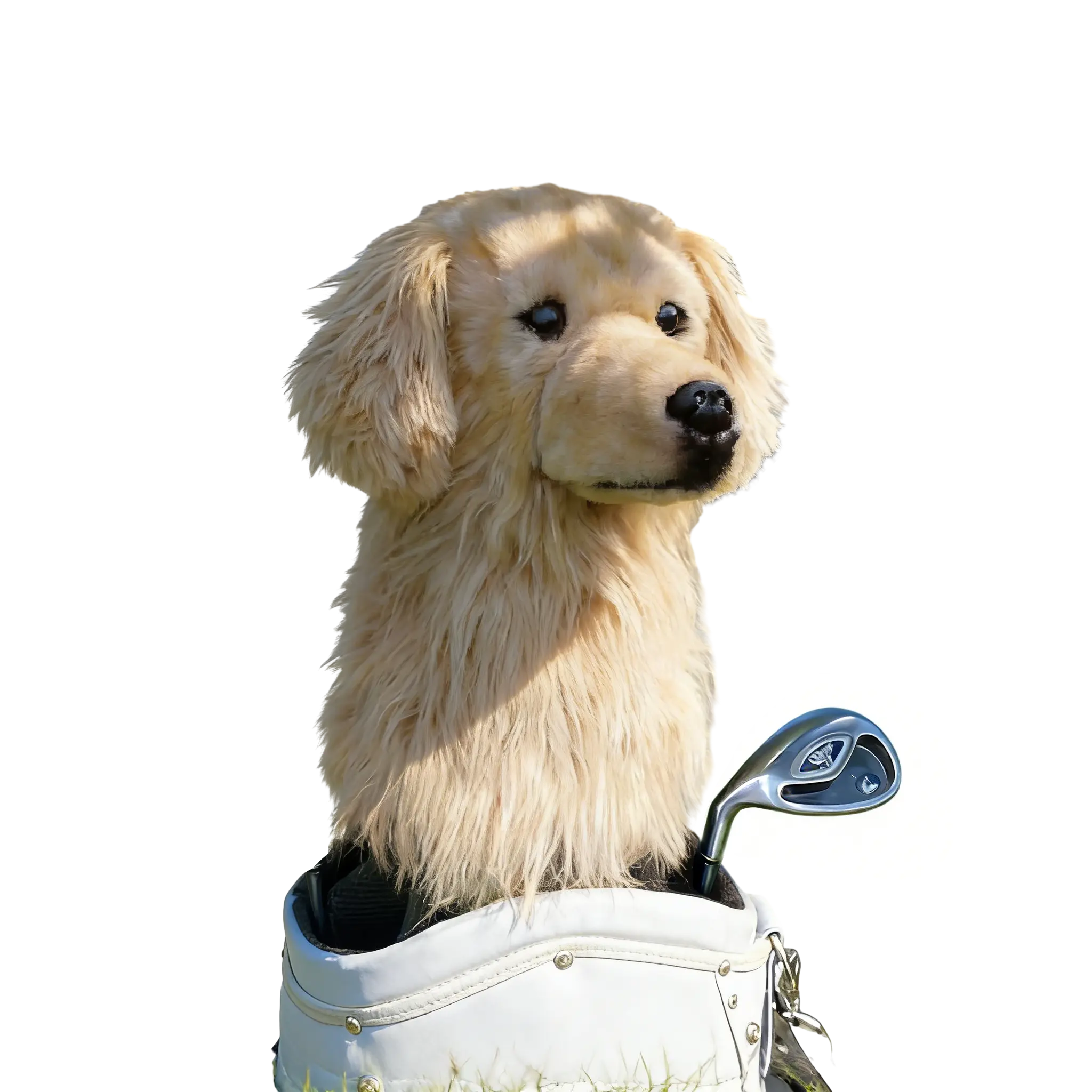 FurEverClone Golden Dog Golf Club Head Covers, Animal Headcovers for Drivers & Woods, Golf Gifts for Men Women Dog Lovers