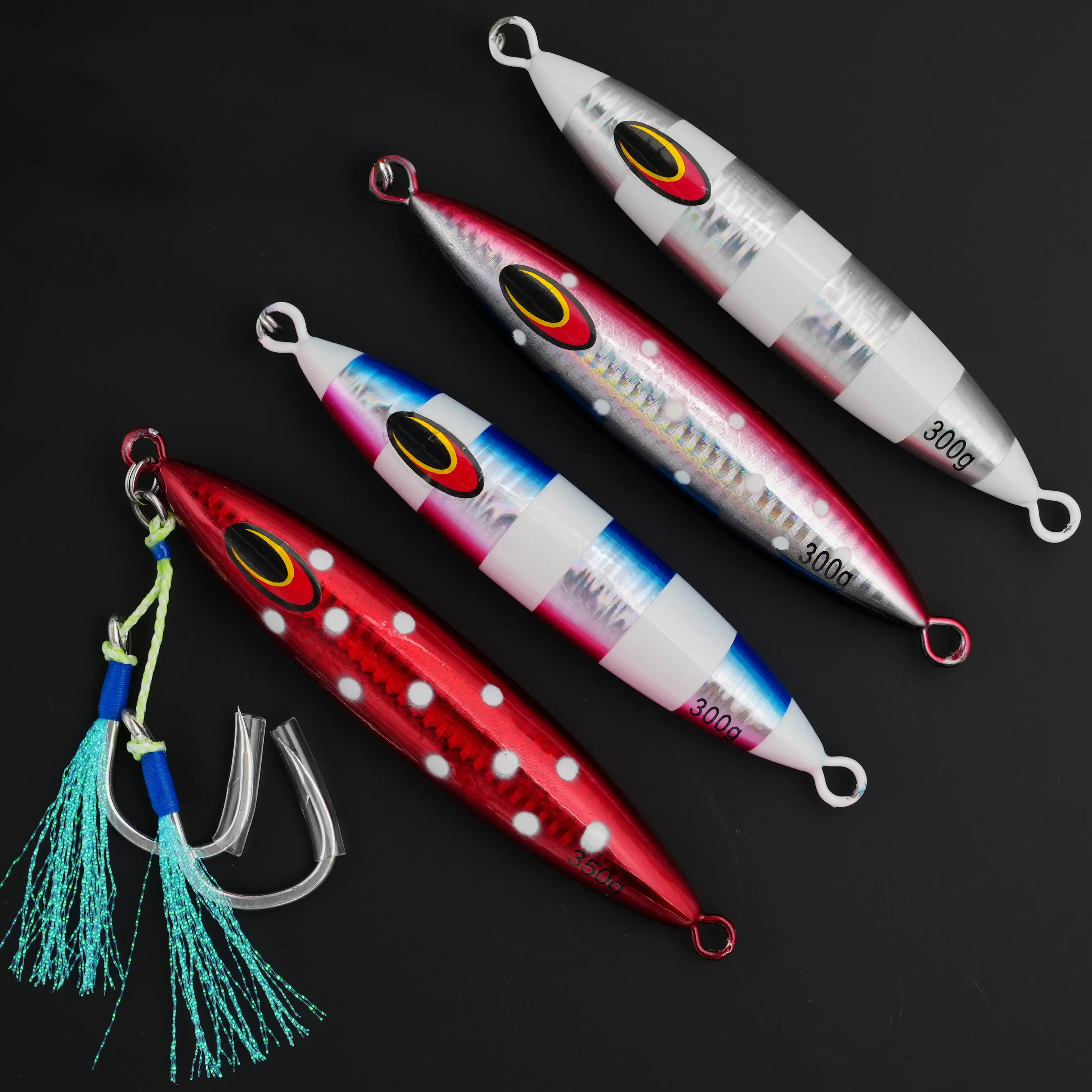 Tuna Bomb Metal Jig with BKK Assist Hooks, Saltwater Fishing Lure for Slow Pitch Jigging, Bluefin Tuna, Yellowfin, Amberjack, Snapper, Offshore Vertical Jigging Lure for Big Game Saltwater Fishing