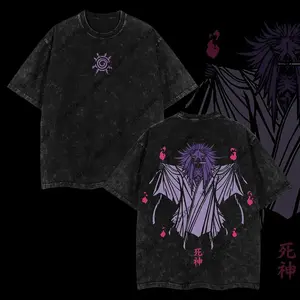 Limited Edition Death Reaper Seal Uzumaki Naruto Anime Double Printed Oversize Lightweight Acid Washed Tee, Gift For anime merch
