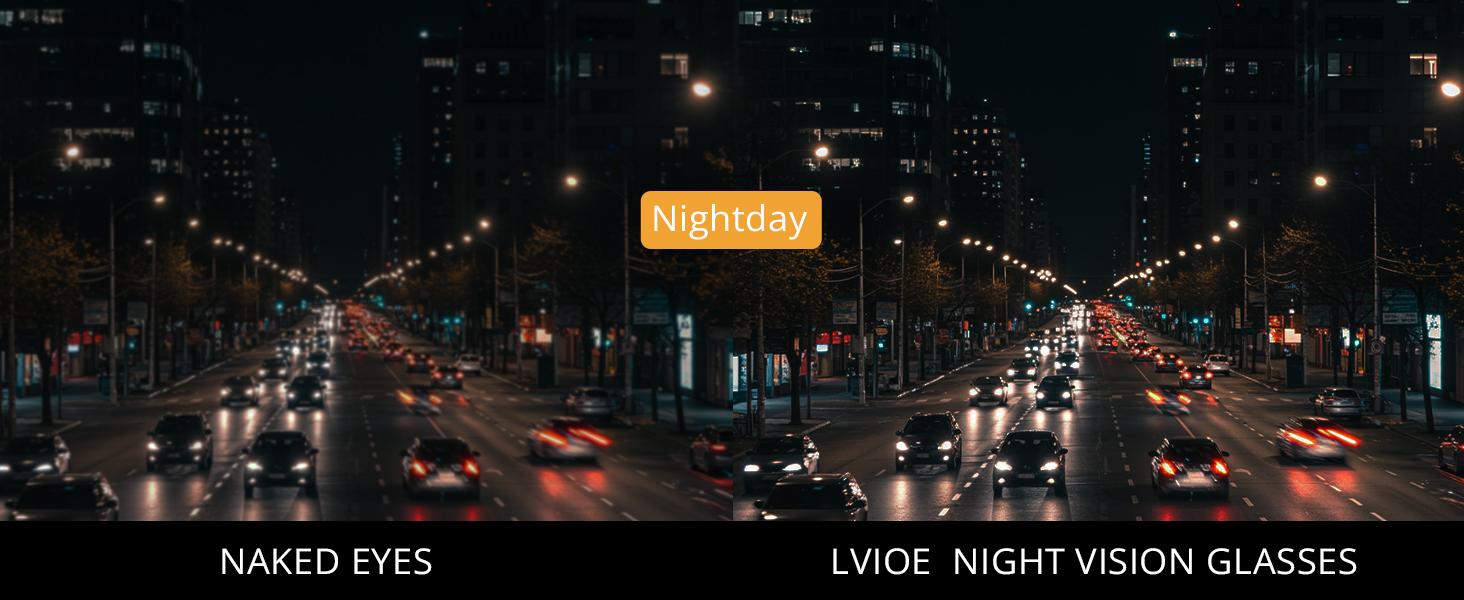 【Friend’s Pick】LVIOE Around Night-Vision Glasses, Fit Over Prescription Glasses with Polarized Yellow Lens Night-Driving Glasses