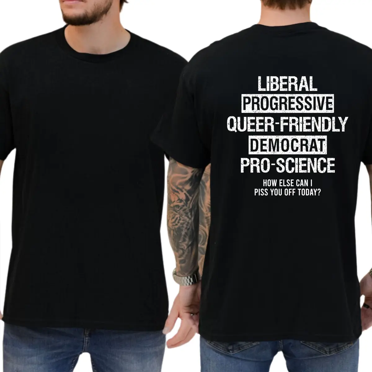 Liberal Progressive Queer Friendly Democrat Pro-science T-Shirt, Democrat Tee, Left Wing Shirt, Casual Wear, Comfy Cotton short sleeve shirtboutique tees,printed tee,Casual Street tee