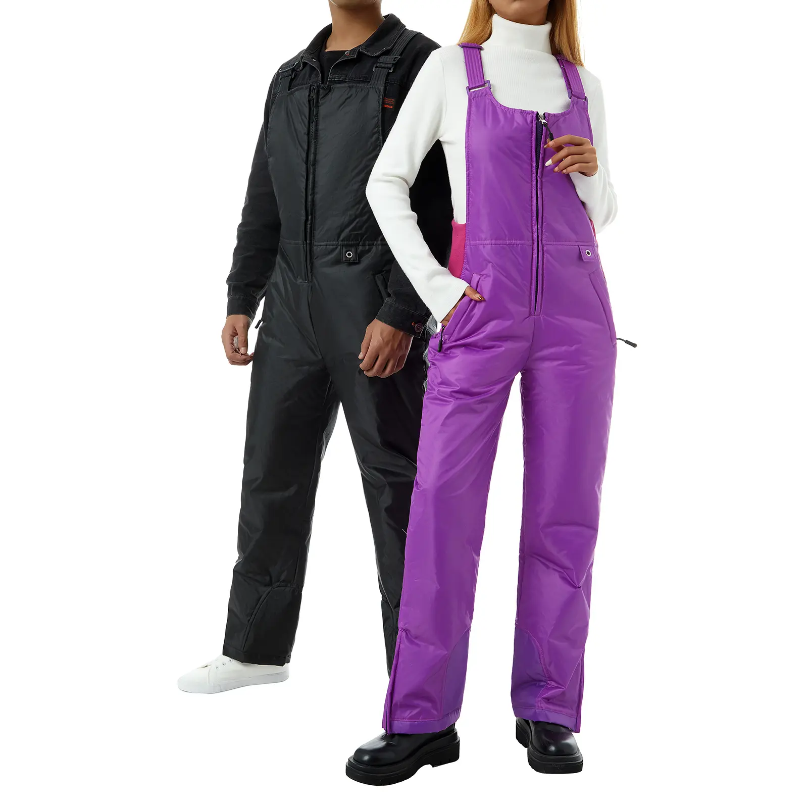 Women Winter Snow Bibs Waterproof Insulated Snowboard Overalls, Ripstop Ski Pants Sleeveless Jumpsuit, Chilly Day, Cold Weather, Comfy Cozy, Knitted Chic, Travel Outfit, Seasonal, Holiday Outfit, Warm Layer