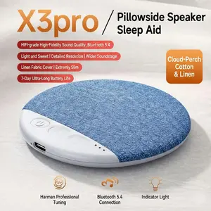 Headphone-Free Sleep Speaker with Bluetooth 5.4, Ultra-Low Radiation Under Pillow Speaker, Soft Immersive Sound for Insomnia & Tinnitus, No Ear Pain All Night Long