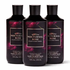 NOCTURNAL ROSE Bath & Body Works Body Wash 3-Pack - 10 oz Each
