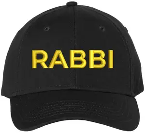 Rabbi Embroidered Baseball Cap | Text Spiritual Leader Torah Scholar Trip School Structured Adjustable Hat