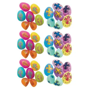 Vibrant Religious Bright & Pastel Plastic Easter Eggs - 288 Pc.