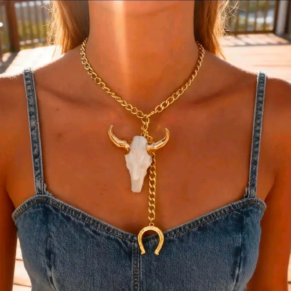 Cowboy Horseshoe Necklace western glam jewelry