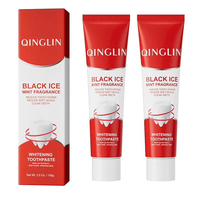 QINGLIN 100g Daily Brightening Toothpaste - Crisp Mint Flavor, Gentle Stain Remover, Hypoallergenic Enamel Care, Fresh Breath, Anti-Cavity, Chemical-Free Oral Smile Care for All Ages, 24-Month Shelf Life, Fast Delivery