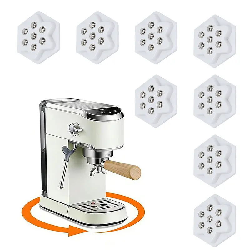 Heavy-Duty Furniture Moving Wheel Home Accessory - 360° Rotating, Silent, Wear-Resistant, 7-Ball Bearing Nylon Rollers, Polyurethane Construction for Universal Furniture Moving, Smart Home Cleaning, Living Room Use, Hardware, Moving Furniture