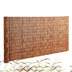 VEVOR Natural Reed Fencing,  , 5.5 ft x 16.4 ft, Reed Screen Curtain Balcony Reed Fence Roll for Outdoor Backyard Patio, Decorative Fence for Backyard Garden Fencing Divider, Privacy Screen Panel, Brown