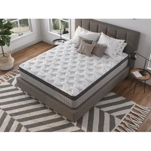 [Bellawave] Twin /Full /Queen/King  Assembled in USA - High Quality10-12" Queen Diamond Innerspring Hybrid and Cooling Gel Memory Foam Mattress, Pressure Relief, and Motion Isolation, CertiPUR-US and Oeko TEX Certified