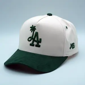 LA Palm Tree - Premium A-Frame Snapback Custom Initials Hat Embroidered In The Usa
