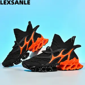 Lexsanle Men's Running Shoes Blade Tennis Walking Fashion Sneakers Trainer Closed Runner Training Athletic Footwear Boy Casual Breathable Hollow Out Lightweight Durable Breathable for Men Soft Cushioning Durable Outdoor Indoor Gym Trainers Stylish Design