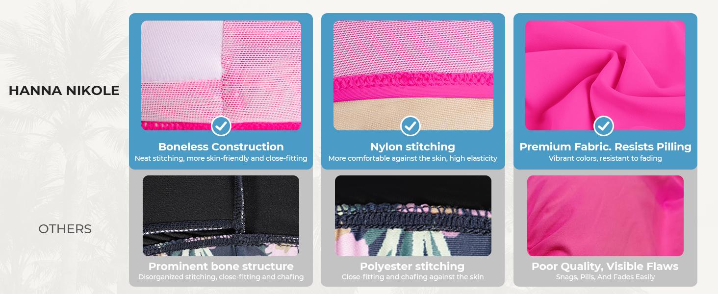 【S-XL】Hanna Nikole Women's Bikini Suit High Cut 2 Piece Swimsuit Gathered Modest Swimsuit Knotted Font Cross Cross