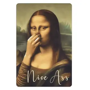 【Mother's Day】Bathroom Wall Art Decor, 12x8, Coveringher Nose Vintage Bad Smell Poster Print Toilet Humor