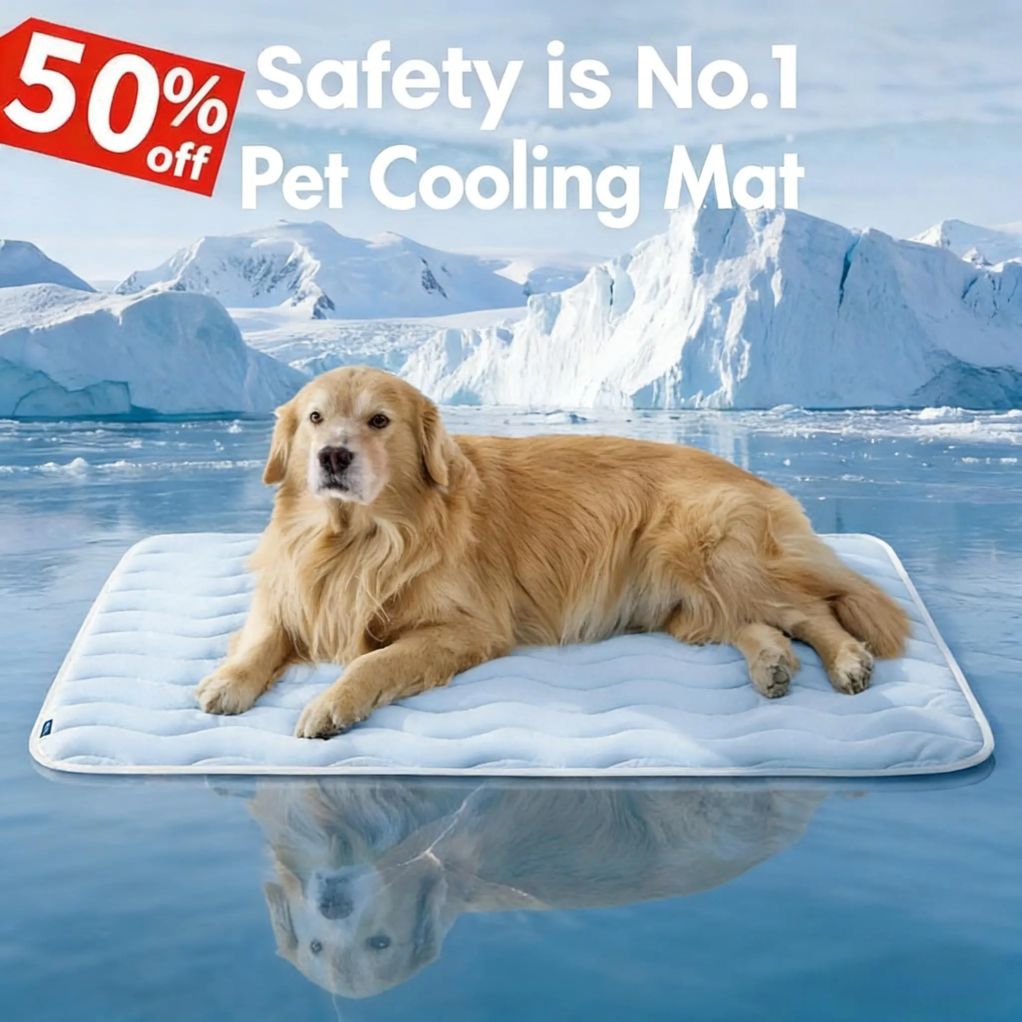 Bedsure Cooling Dog Thin Mat - Breathable & Stay Cool, Non-Slip & Easy to Clean