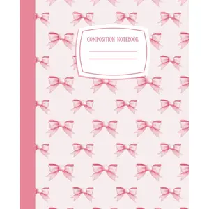 Composition Notebook College Ruled: Coquette Aesthetic Notebook For Teen Girls and Women | 110 Pages, Lined Paper, 7.5 X 9.25" | Pastel Pink Bows School Supplies Paperback – March 17, 2024
