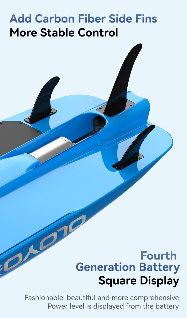 GOYOJO Pro Electric Surfboard Black 15kW Motor 75Ah Battery 45km/h High Speed Jetboard for Casual & Competitive Surfing