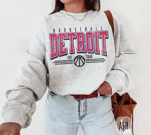 Vintage Detroit Basketball Sweatshirt | Retro Detroit T-Shirt or Hoodie for Fans | Michigan Game Day Gear