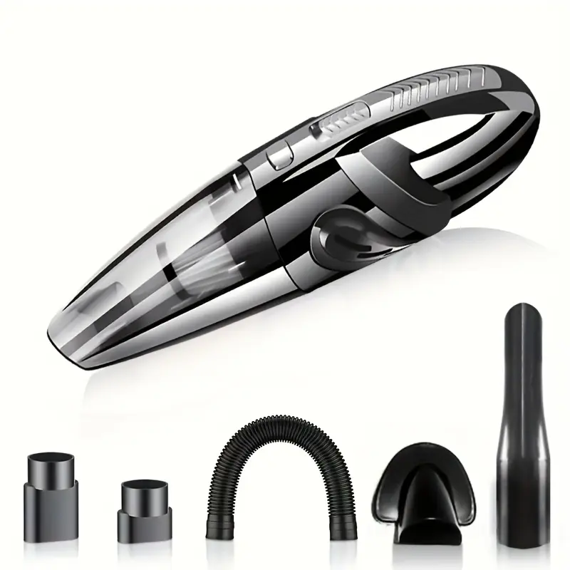 Car Vacuum Cleaner, Handheld Vacuum Cleaner with 5000PA Super Strong Suction, 1800Mah Large Capacity, Low Noise, with Five Matching Additions for Car Interior Care, Home And Pet Cleaning, Car Additions for Women Pink Girly Car Stuff Gift