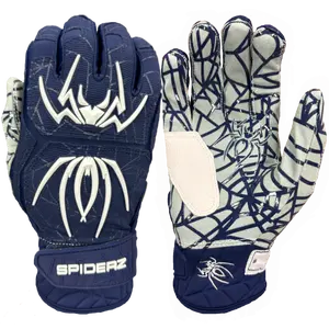 Spiderz HYBRID Batting Gloves - Navy Blue/White