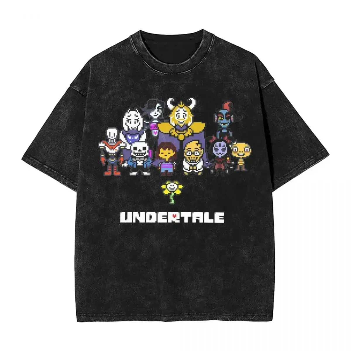 Undertale T Shirt Manga Graphic Harajuku Washed Cotton T-Shirt Men Women Plus Size Streetwear Best Selling Fit Summer